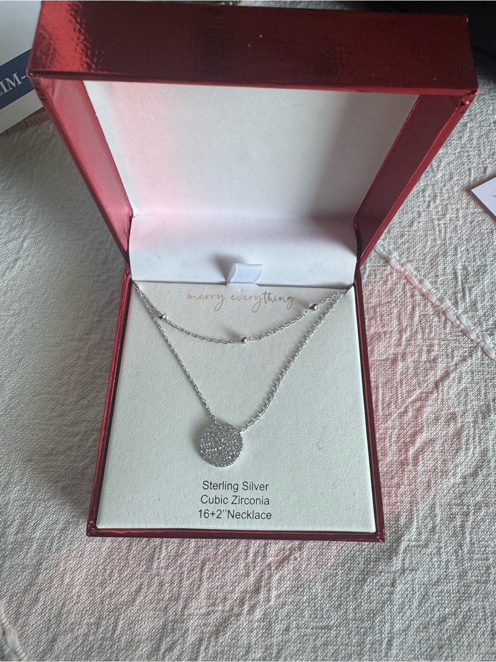 Rachel Zoe Sterling Silver Cubic Zirconia Double-Layer Necklace - Silver